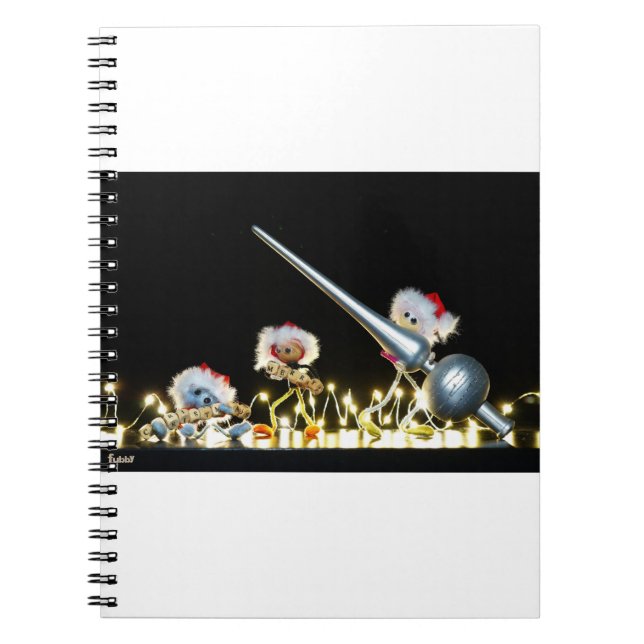 Cuaderno Fubby's in Kerstsfeer met Kerstdecoratie. (Frente)
