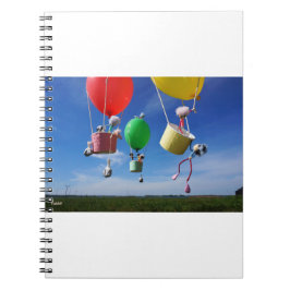 Cuaderno Fubby's in luchtballonnen die op avontuur gaan.