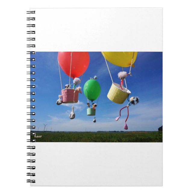 Cuaderno Fubby's in luchtballonnen die op avontuur gaan. (Frente)