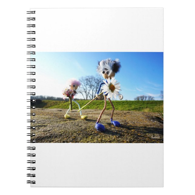 Cuaderno Fubby's in natuur met madeliefjes. (Frente)
