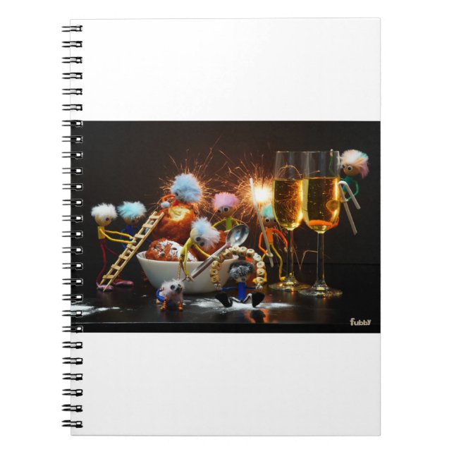 Cuaderno Fubby's met Jaarwisseling bij feestdagen. (Frente)