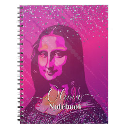 Cuaderno Fuchsia Abstract Mona Lisa