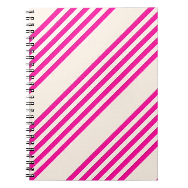 Cuaderno Fuchsia and beige five stripes pattern (Frente)