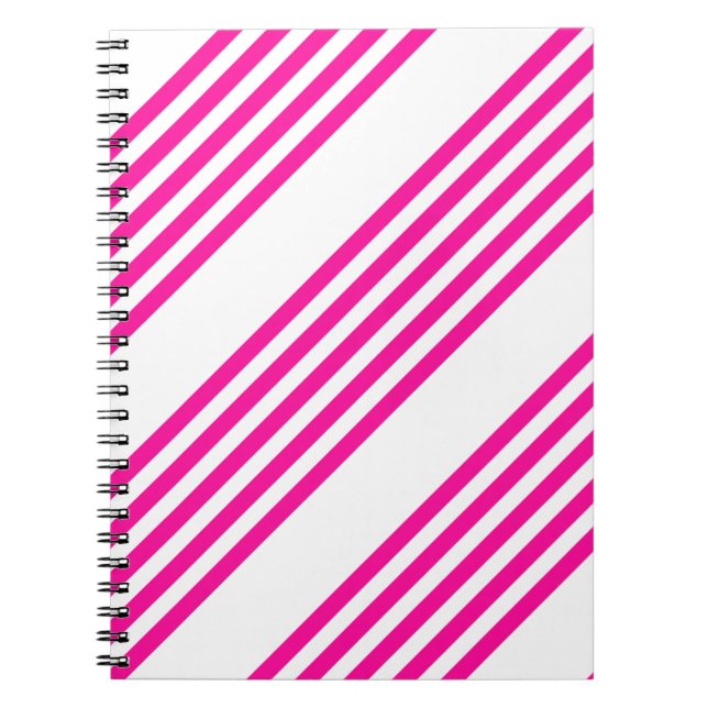 Cuaderno Fuchsia and white five stripes pattern (Frente)