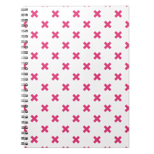 Cuaderno Fuchsia cruza puntos en blanco