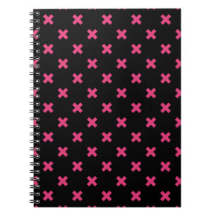 Cuaderno Fuchsia cruza puntos en negro