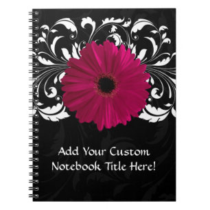 Cuaderno Fuchsia, Gerbera negra y blanca