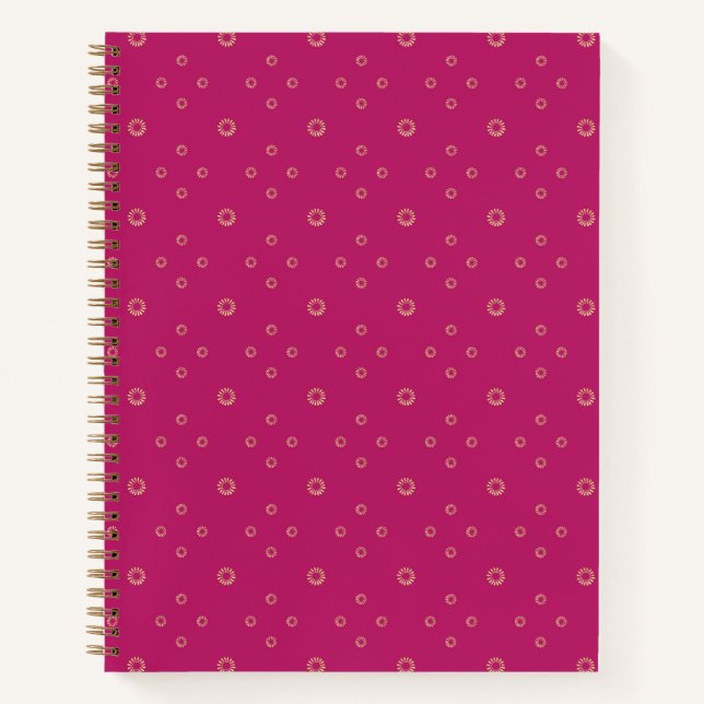 Cuaderno Fuchsia | Golden Zinnia Sun (Anverso)