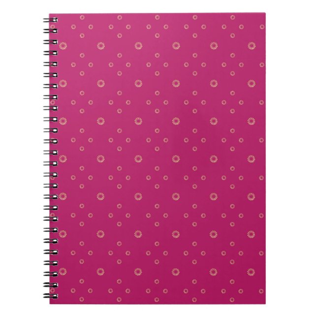 Cuaderno Fucsia | Zinnia Dorada Sol (Frente)