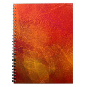 Cuaderno Fuego - Arte de fondo abstracto en naranja profund