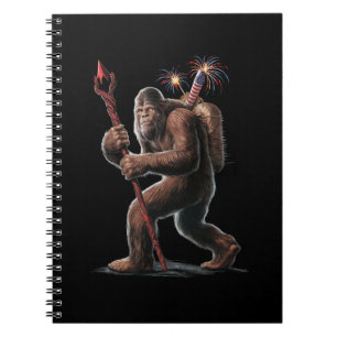 Cuaderno Fuegos Artificiales Bigfoot 4 de Julio Bandera de