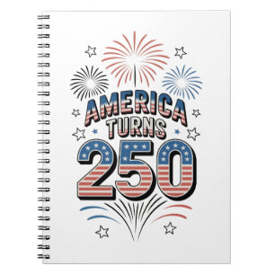 Cuaderno Fuegos artificiales del 4 de julio del 250 anivers