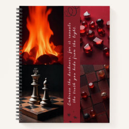 Cuaderno Fuel el fuego rojo y negro temática