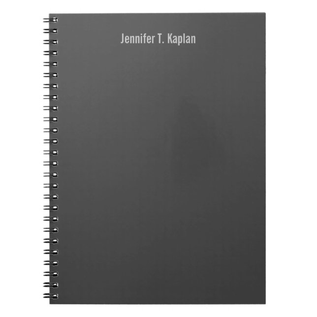 Cuaderno Fuente gris profesional minimalista popular (Frente)