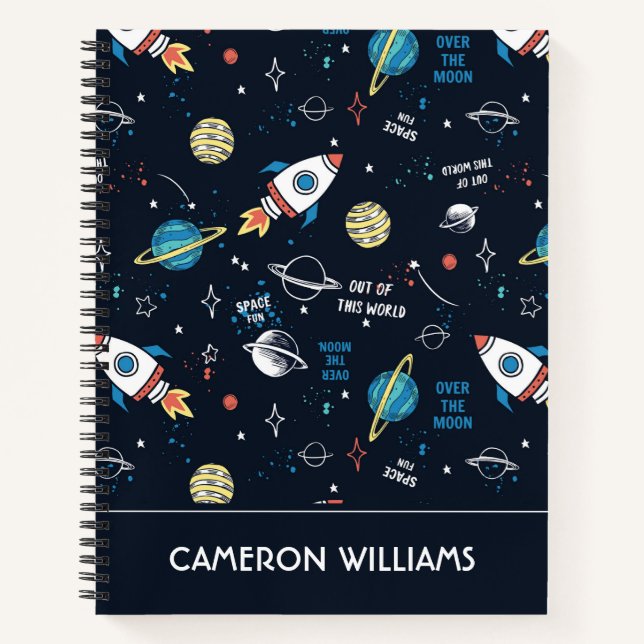 Cuaderno Fuera de este patrón espacial mundial (Anverso)