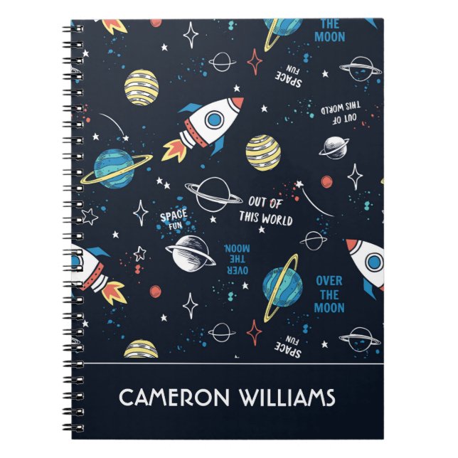 Cuaderno Fuera de este patrón espacial mundial (Frente)