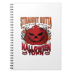 Cuaderno Fuera de Halloween Town Fantasmas de Calabaza Rojo