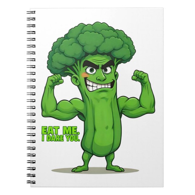Cuaderno Fuerte Club de Verduras - Brócoli Flexionando Dive (Frente)