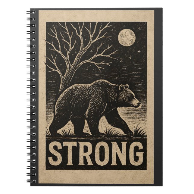 Cuaderno Fuerza del oso de cosecha (Frente)