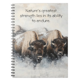 Cuaderno Fuerza en la tormenta: Bison Notebook