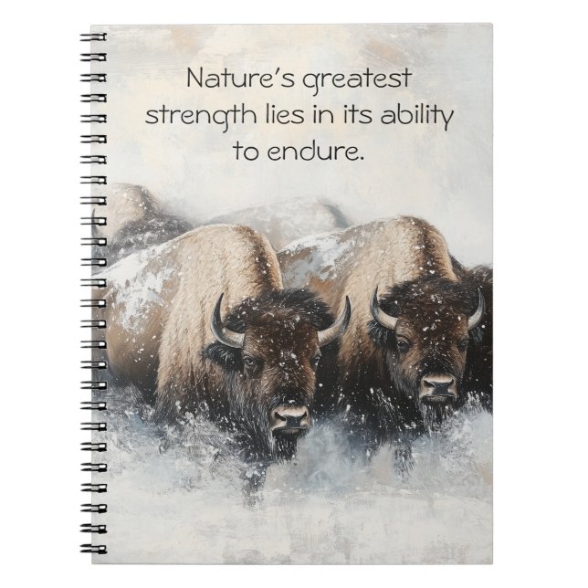Cuaderno Fuerza en la tormenta: Bison Notebook (Frente)
