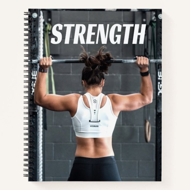 Cuaderno Fuerza Fitness Mujeres Músculo Peor Motivación (Anverso)