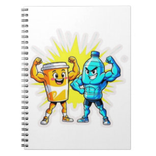 Cuaderno Fuerza Líquida – Diseño de Jugo y Agua Divertidos