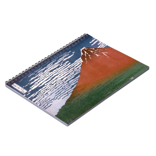 Cuaderno Fuji Rojo, El Volcán Aka Fujiyama Katsushika Hokus (Lado Izquierdo)