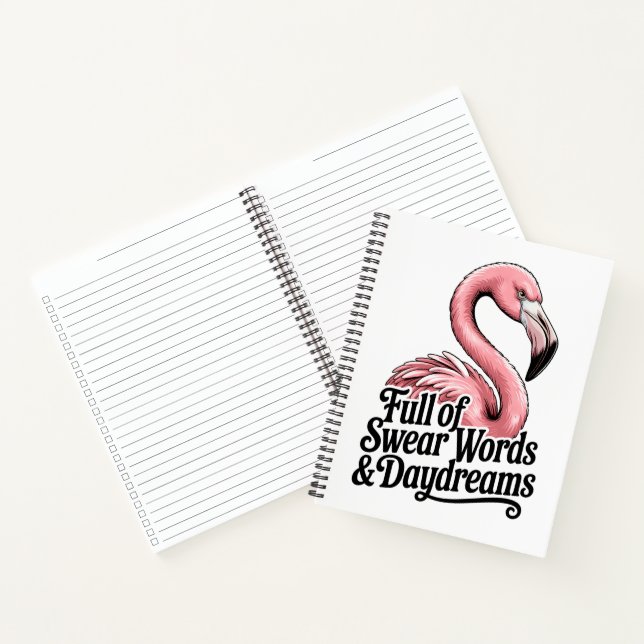 Cuaderno Full of Swear Words and Daydreams Funny Flamingo (Interior)
