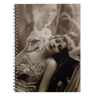 Cuaderno Fumar vintage rugiendo veinteañero