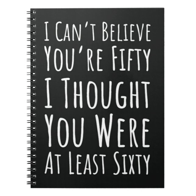 Cuaderno Fun 50th Birthday Gifts Fifty Unique Simple Humor (Frente)