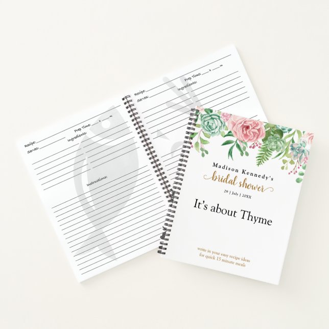 Cuaderno Fun Bridal Shower Quick New Receta (Interior)
