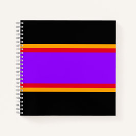 Cuaderno Fun Bright Purple Red Yellow Black Strips