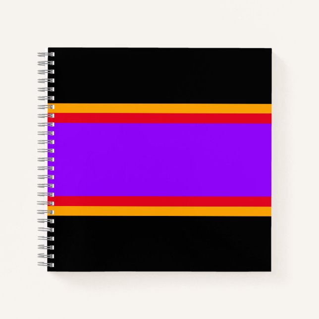 Cuaderno Fun Bright Purple Red Yellow Black Strips (Anverso)