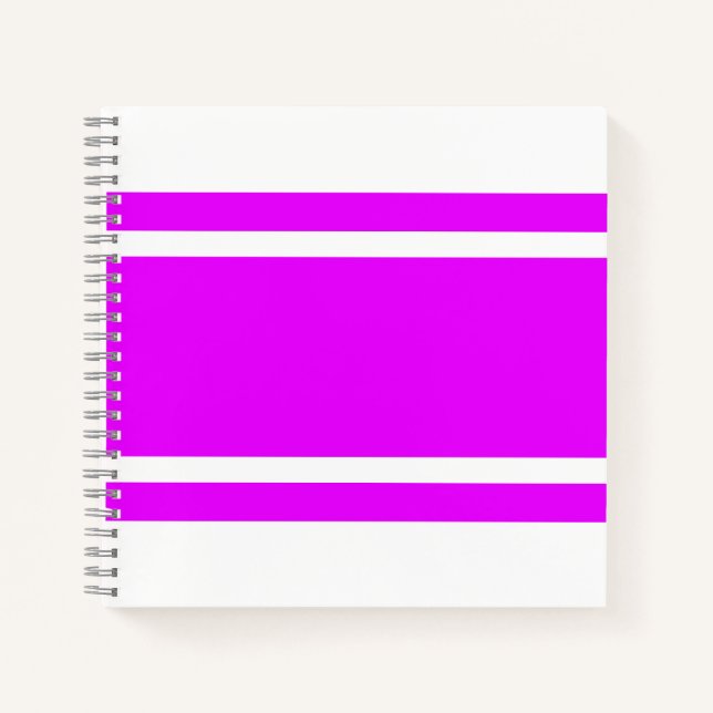 Cuaderno Fun Brillante Tropical De Carreras Rosa En Blanco (Anverso)