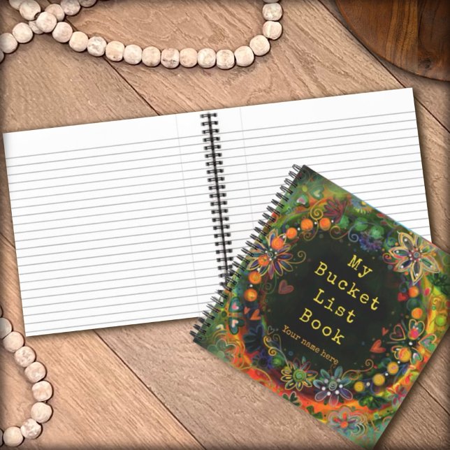 Cuaderno Fun Bucket List Book Bonito Floral Inspirador (Subido por el creador)