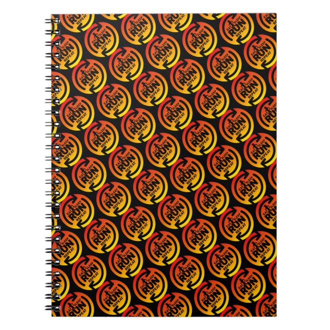 Cuaderno Fun Eat Sleep Run Repeat Sunset Pattern (Frente)
