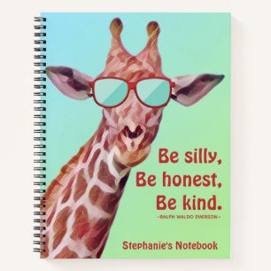 Cuaderno Fun Giraffe Cita Inspiradora Emerson Be Silly
