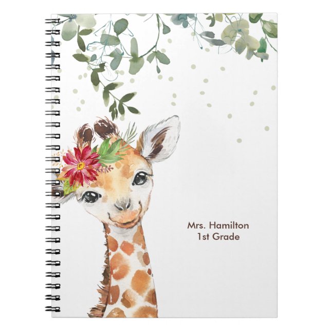 Cuaderno Fun Giraffe Teacher Gift (Frente)