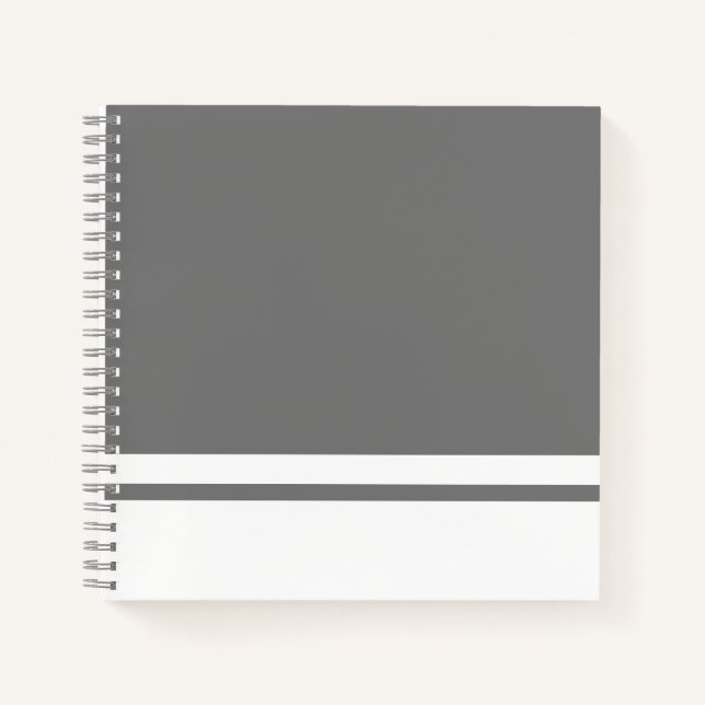 Cuaderno Fun moderno deportivo Gris Gris White Edge Carrera (Anverso)