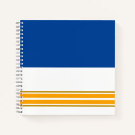 Cuaderno Fun Navy Blue Brillante Rayas de Carreras Blanca A