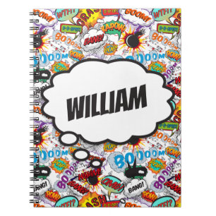 Cuaderno Fun Nombre Personalizado Comic Book