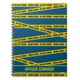 Cuaderno Fun Police Officer Crime Scene Do Not Cross Tape