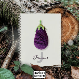 Cuaderno Fun Purple Modern Crochet Mínimo Cochet Eggplant N