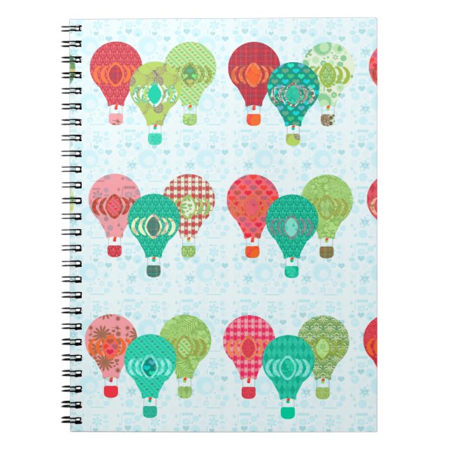 Cuaderno Fun Retro Balloons Pastel Fun Pattern (Frente)