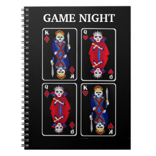 Cuaderno Fun Skeleton Kings and Queens Poker Cards