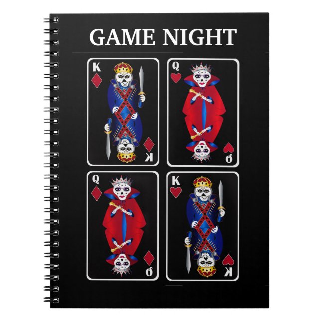 Cuaderno Fun Skeleton Kings and Queens Poker Cards (Frente)