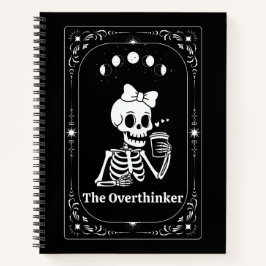 Cuaderno Fun Skeleton Tarot Card Bruja del Gótico del cráne