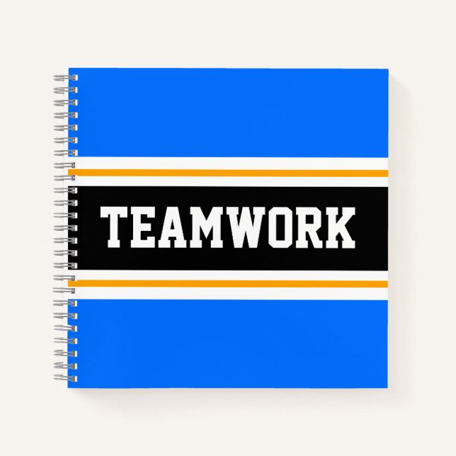 Cuaderno Fun Sporty Blue Black TEAMWORK Carreras Stripes (Anverso)