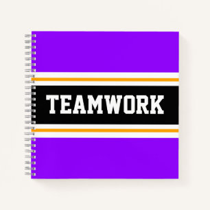 Cuaderno Fun Sporty Purple Black TEAMWORK Carreras Stripes